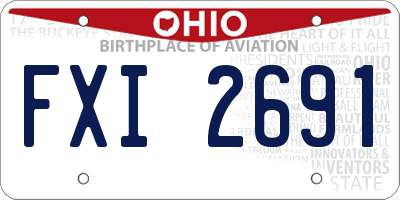 OH license plate FXI2691