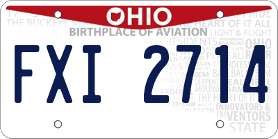 OH license plate FXI2714