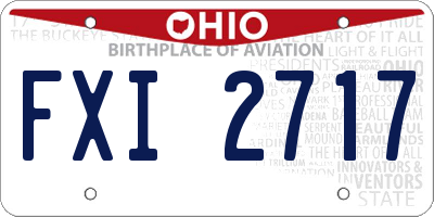 OH license plate FXI2717