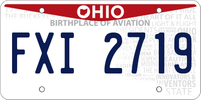 OH license plate FXI2719
