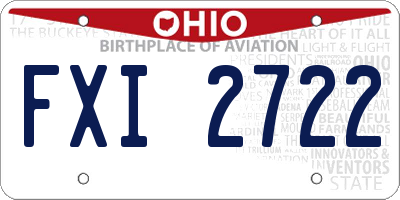 OH license plate FXI2722