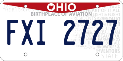 OH license plate FXI2727