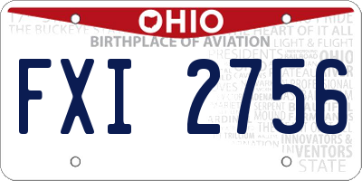 OH license plate FXI2756