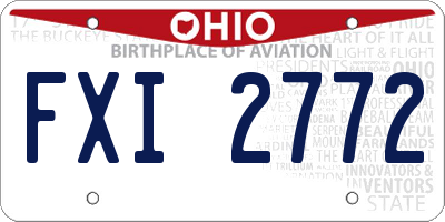 OH license plate FXI2772