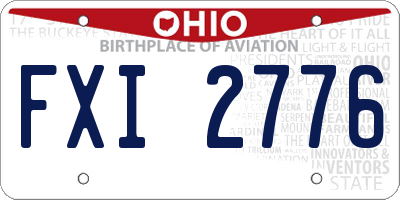 OH license plate FXI2776