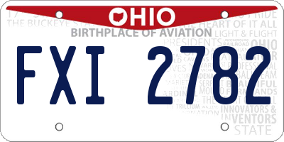 OH license plate FXI2782