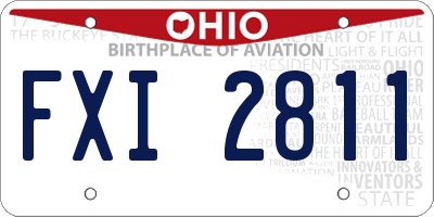 OH license plate FXI2811