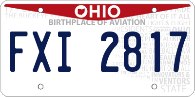 OH license plate FXI2817