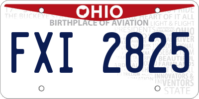 OH license plate FXI2825