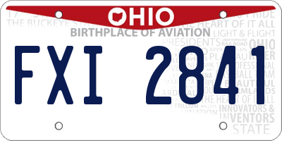 OH license plate FXI2841