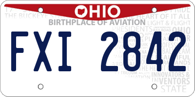 OH license plate FXI2842
