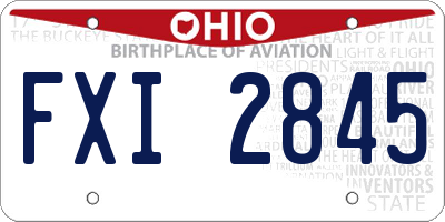 OH license plate FXI2845