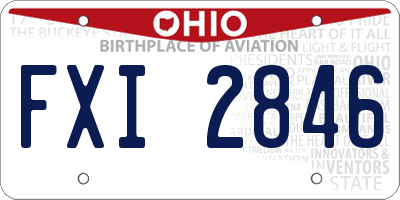 OH license plate FXI2846