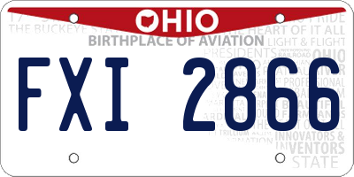 OH license plate FXI2866