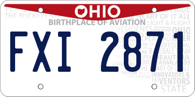 OH license plate FXI2871