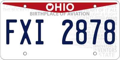OH license plate FXI2878