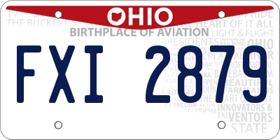 OH license plate FXI2879