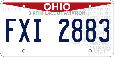OH license plate FXI2883