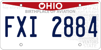 OH license plate FXI2884
