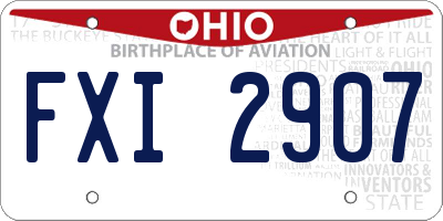 OH license plate FXI2907