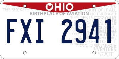 OH license plate FXI2941