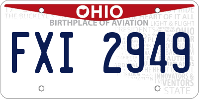 OH license plate FXI2949