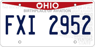 OH license plate FXI2952