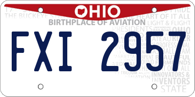 OH license plate FXI2957