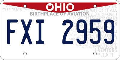OH license plate FXI2959