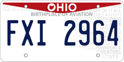 OH license plate FXI2964