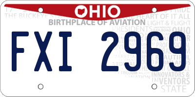 OH license plate FXI2969