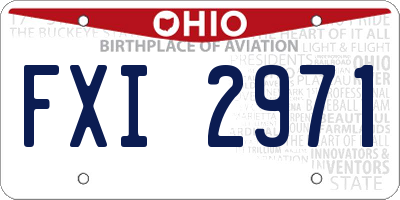 OH license plate FXI2971
