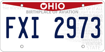 OH license plate FXI2973