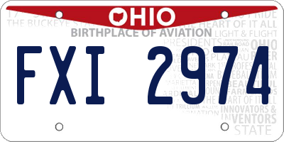 OH license plate FXI2974