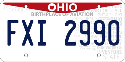 OH license plate FXI2990