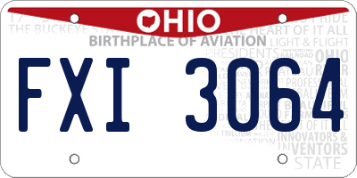 OH license plate FXI3064