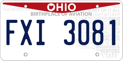 OH license plate FXI3081