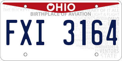 OH license plate FXI3164