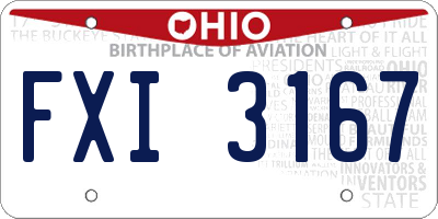 OH license plate FXI3167
