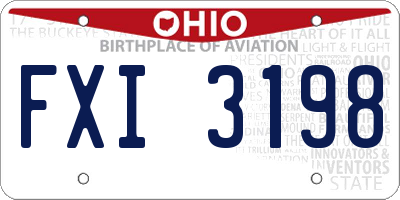 OH license plate FXI3198