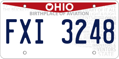 OH license plate FXI3248