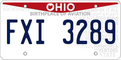 OH license plate FXI3289