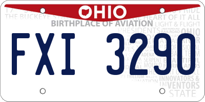 OH license plate FXI3290