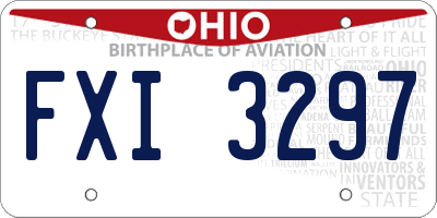 OH license plate FXI3297