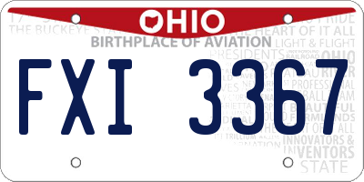 OH license plate FXI3367
