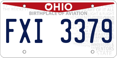 OH license plate FXI3379