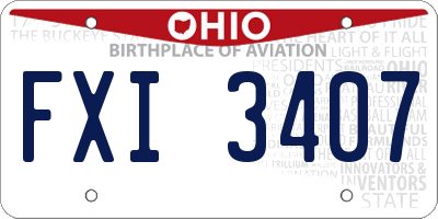 OH license plate FXI3407