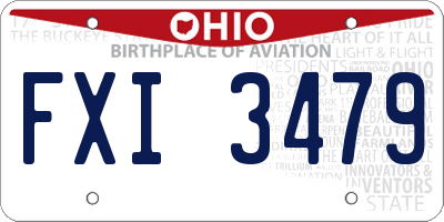 OH license plate FXI3479