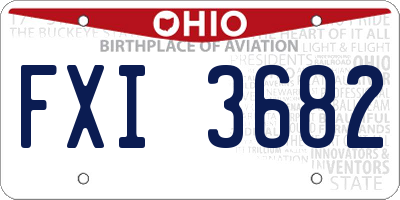 OH license plate FXI3682