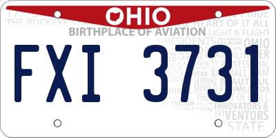 OH license plate FXI3731